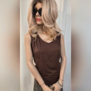 Women's Brown Sleeveless Top. Pristine Condition.